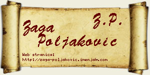 Zaga Poljaković vizit kartica